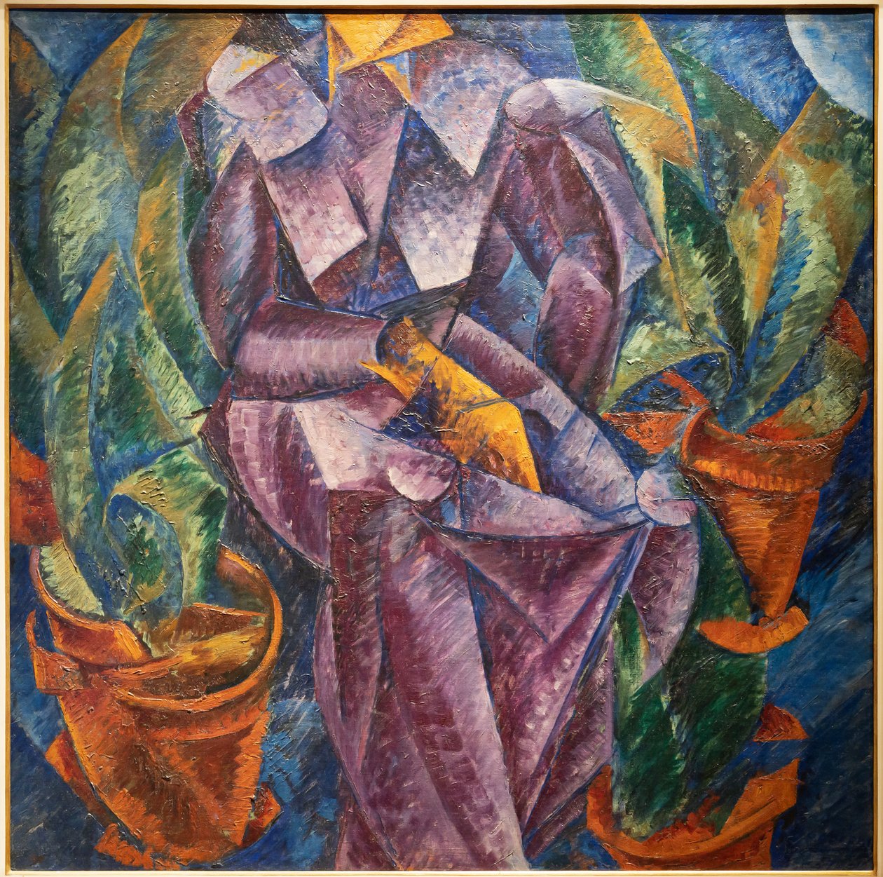 Construction perpendiculaire en spirale. Femme assise - Umberto Boccioni