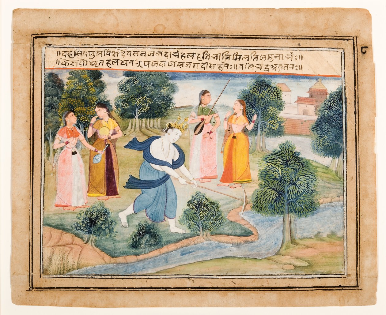 Balarama modifie le cours de la rivière Jamuna - Unbekannt Unbekannt