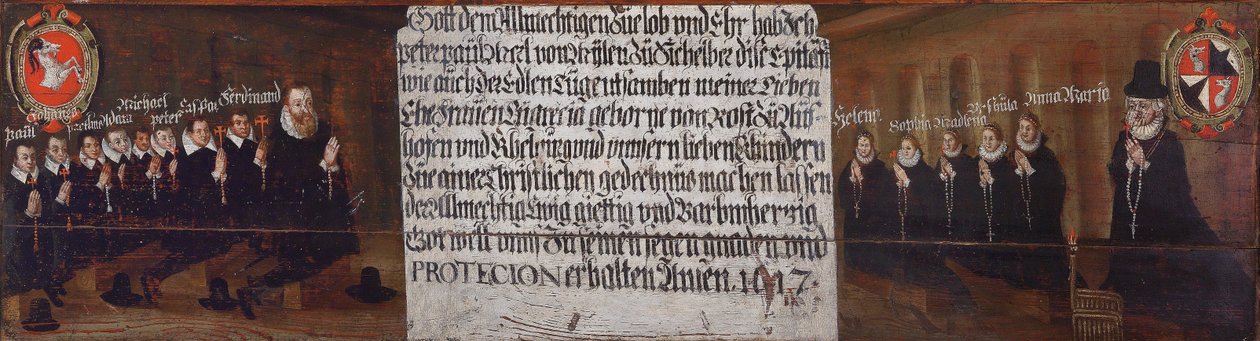 Épitaphe de Peter Paul von Mörl von Pfalzen zu Mühlen und Sichelburg, de son épouse Margret von Rost zu Aufhofen und Kehlburg et de leurs enfants - Unbekannt Unbekannt