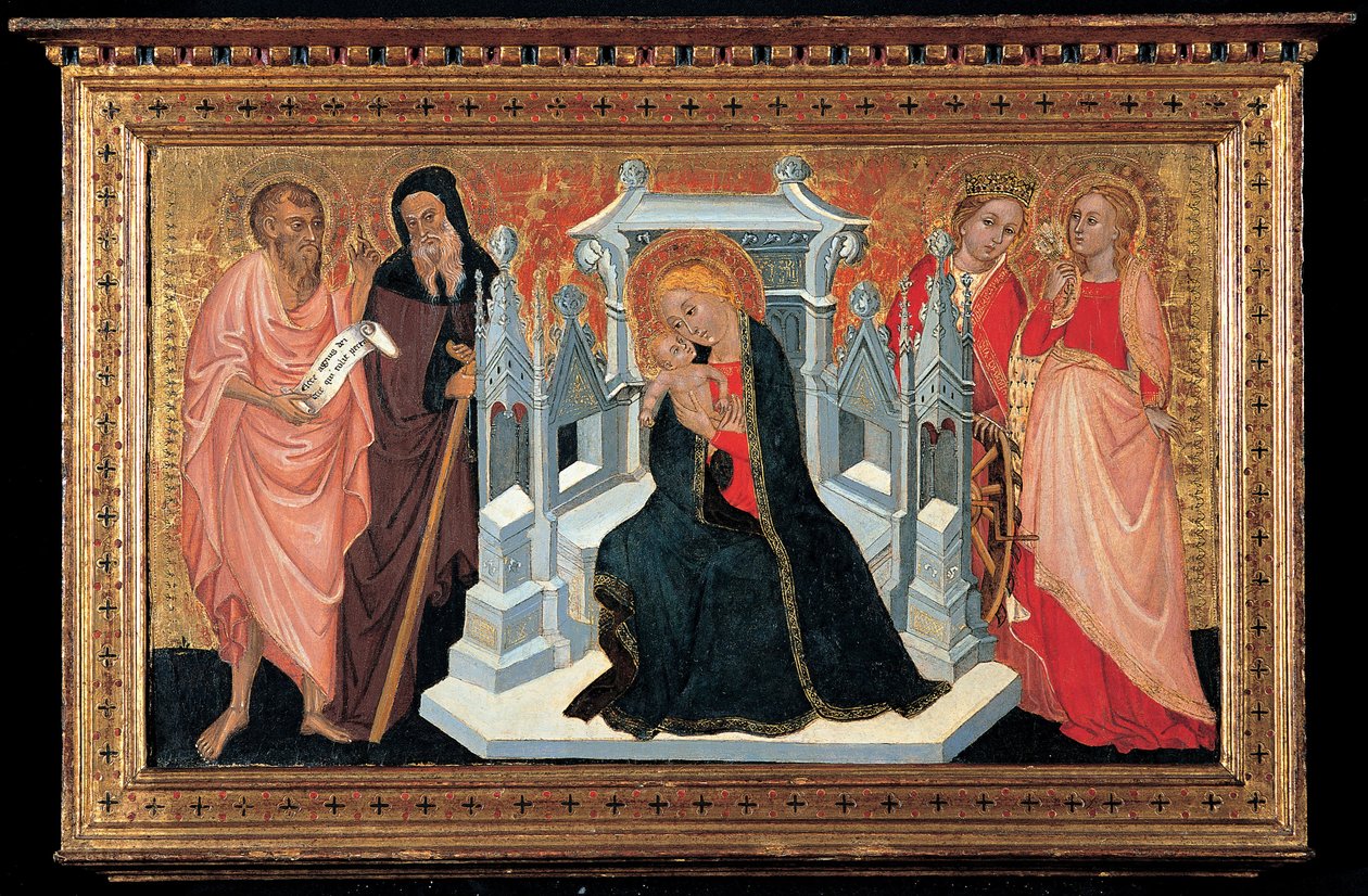 Madone en trône avec Saints - Unbekannt Unbekannt