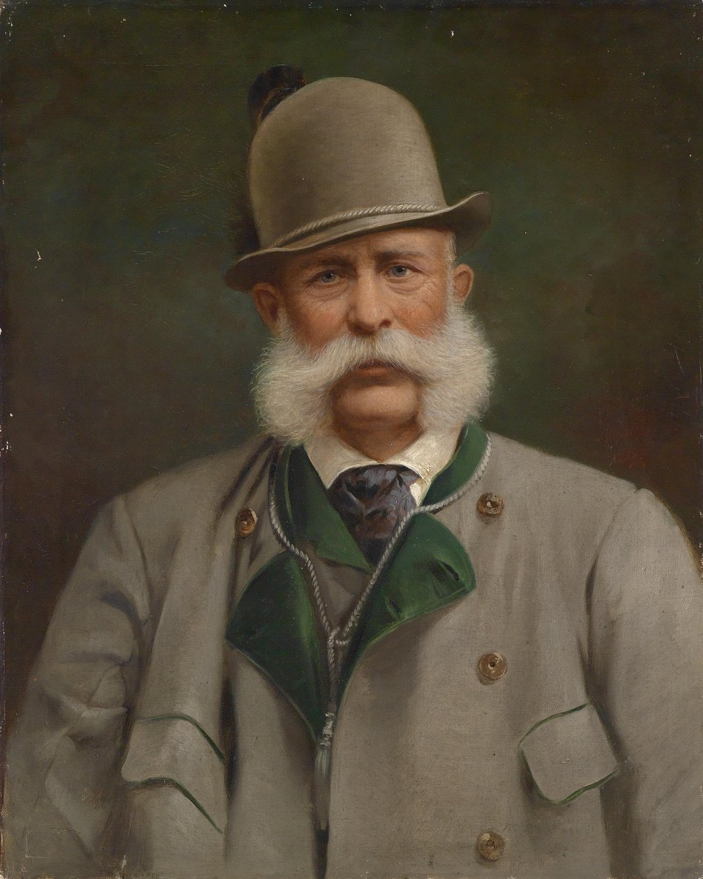 Portrait du vieil empereur en tenue de chasse d