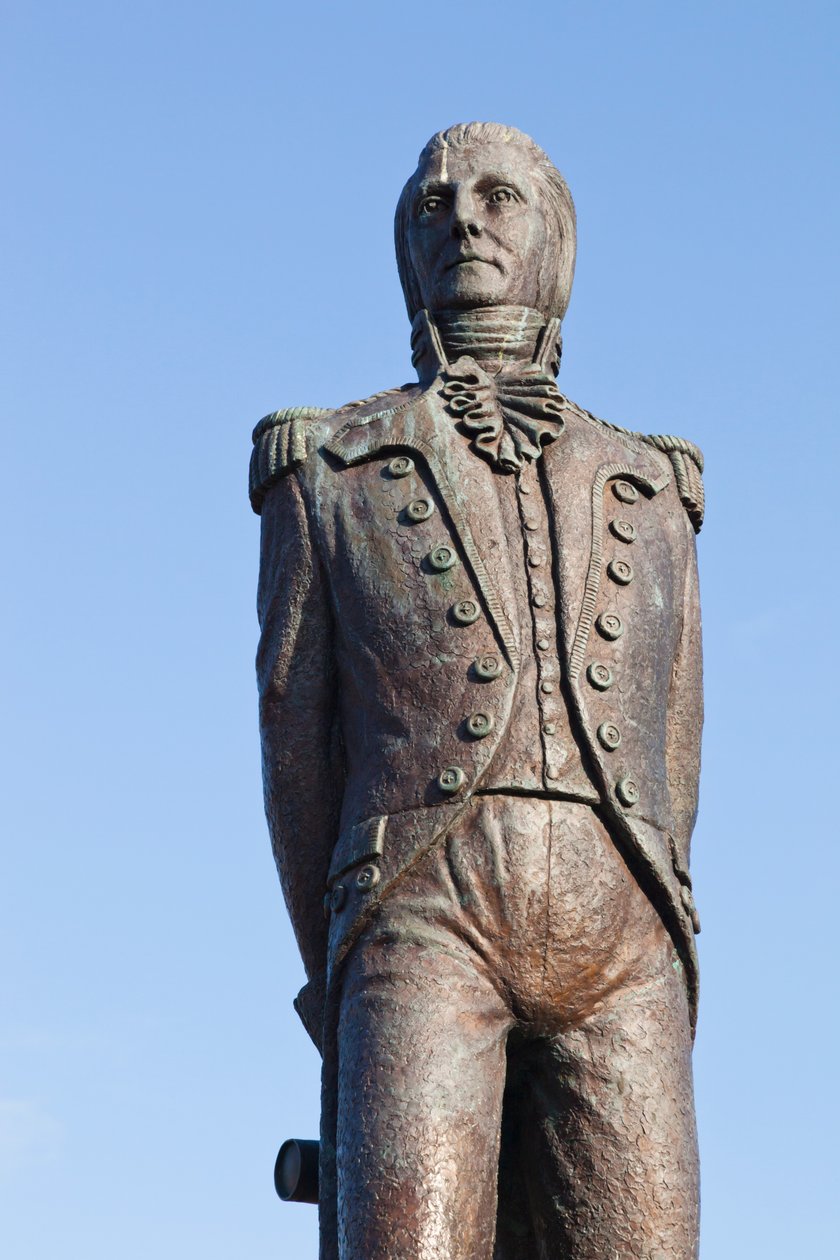 Bantry, West Cork, Irlande. Statue de Theobald Wolfe Tone, 1763 - 1798, révolutionnaire irlandais et membre fondateur des United Irishmen considéré comme le père du républicanisme irlandais. Statue sculptée par J - Unbekannt Unbekannt
