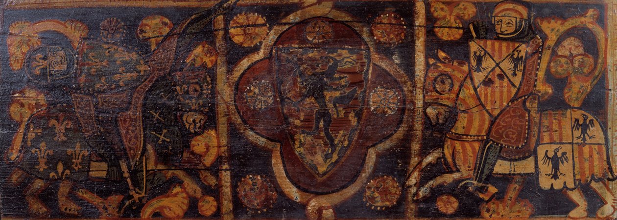 Panneau de plafond avec un chevalier de la maison d