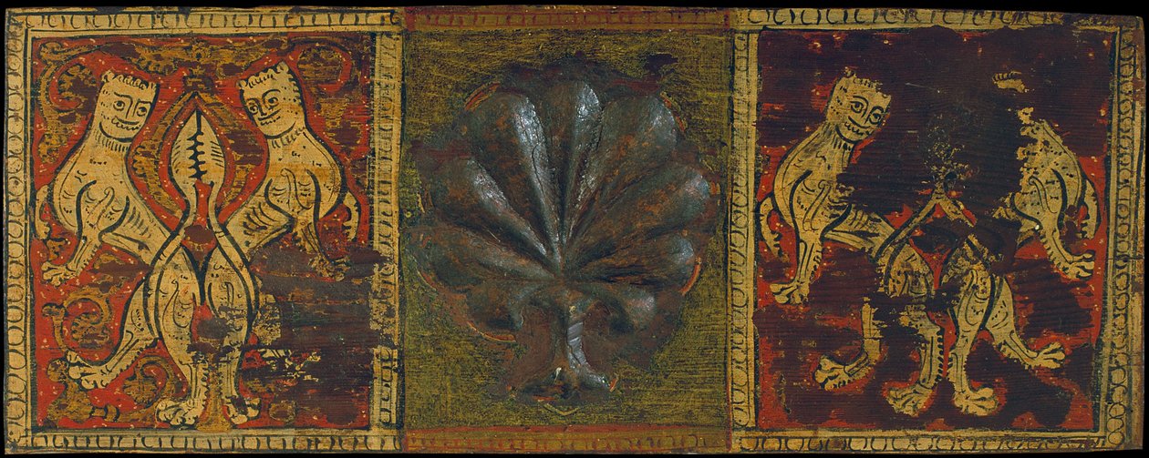 Panneau de plafond avec feuille de palmier et animaux fantastiques - Unbekannt Unbekannt