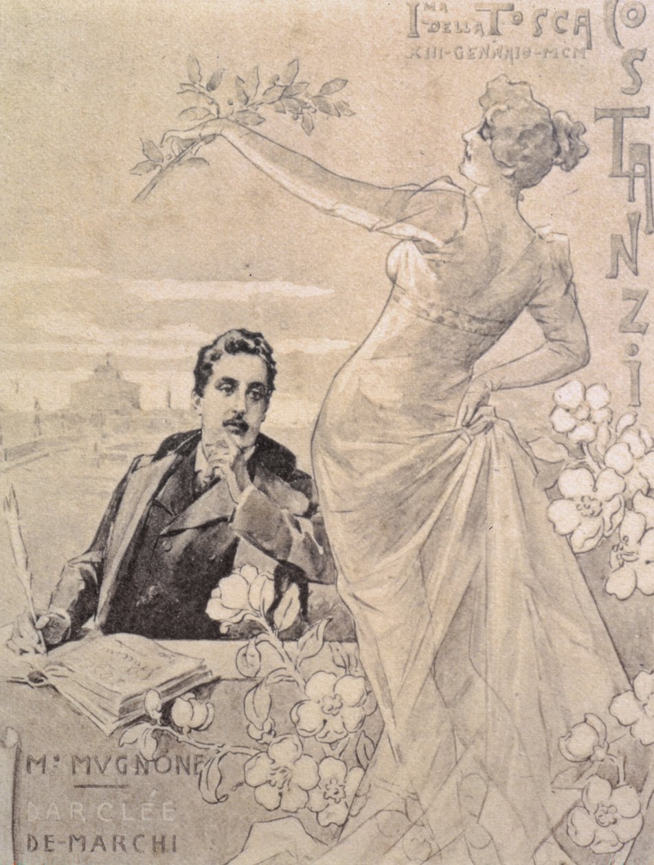 Carte postale commémorative de la première représentation de l