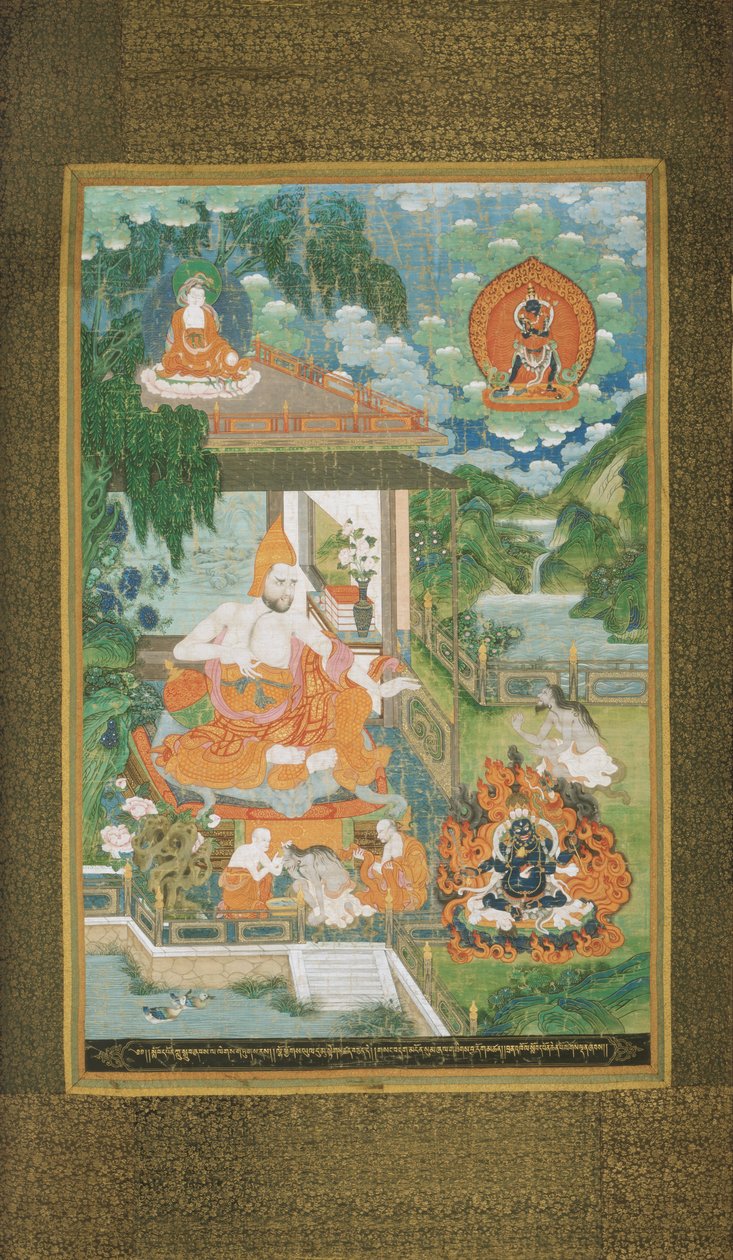 Inconnu, sino-tibétain - Acarya Bhavaviveka convertit un non-croyant au bouddhisme - Unbekannt Unbekannt