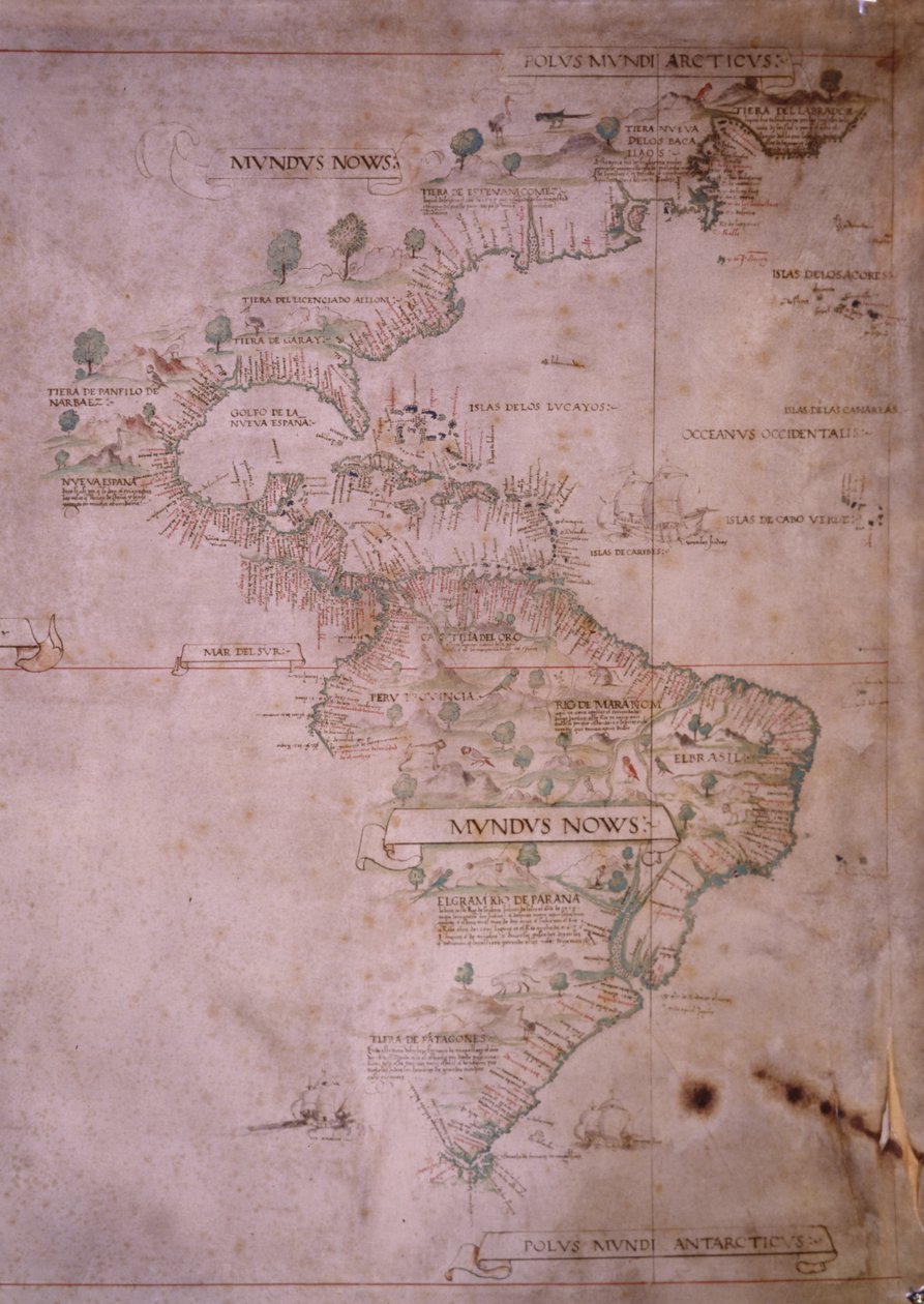 Carte du Nouveau Monde, vers 1532 - Unbekannt Unbekannt