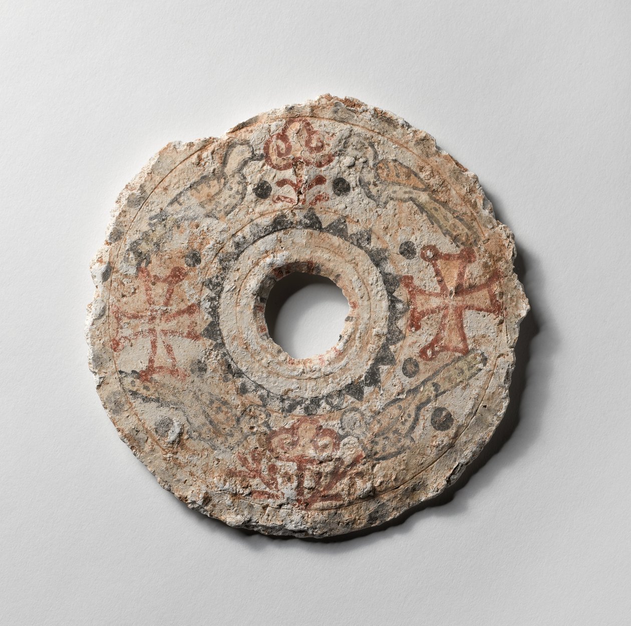 Plaque de miroir décorée de croix, d