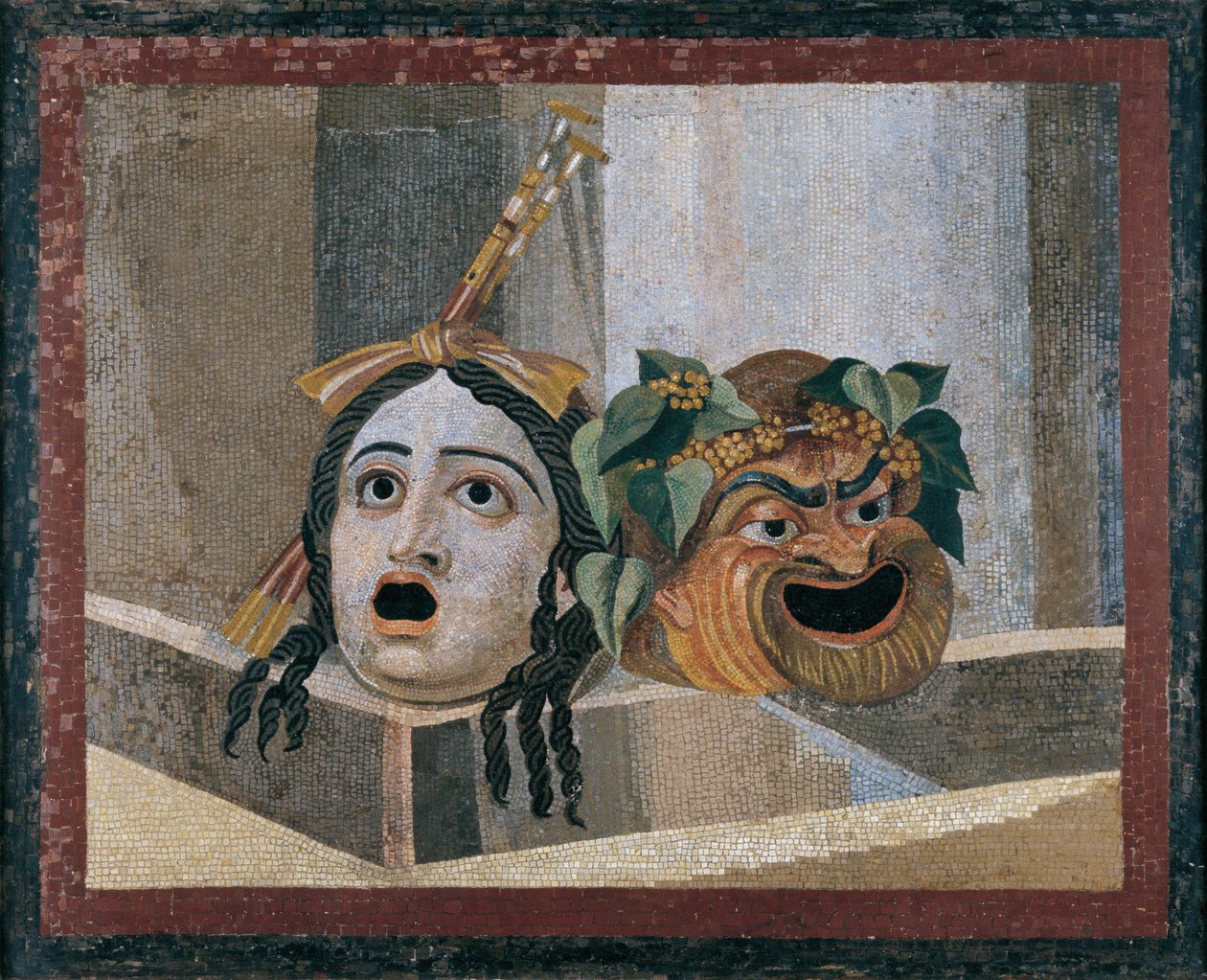 Mosaïque des masques théâtraux - Unbekannt Unbekannt