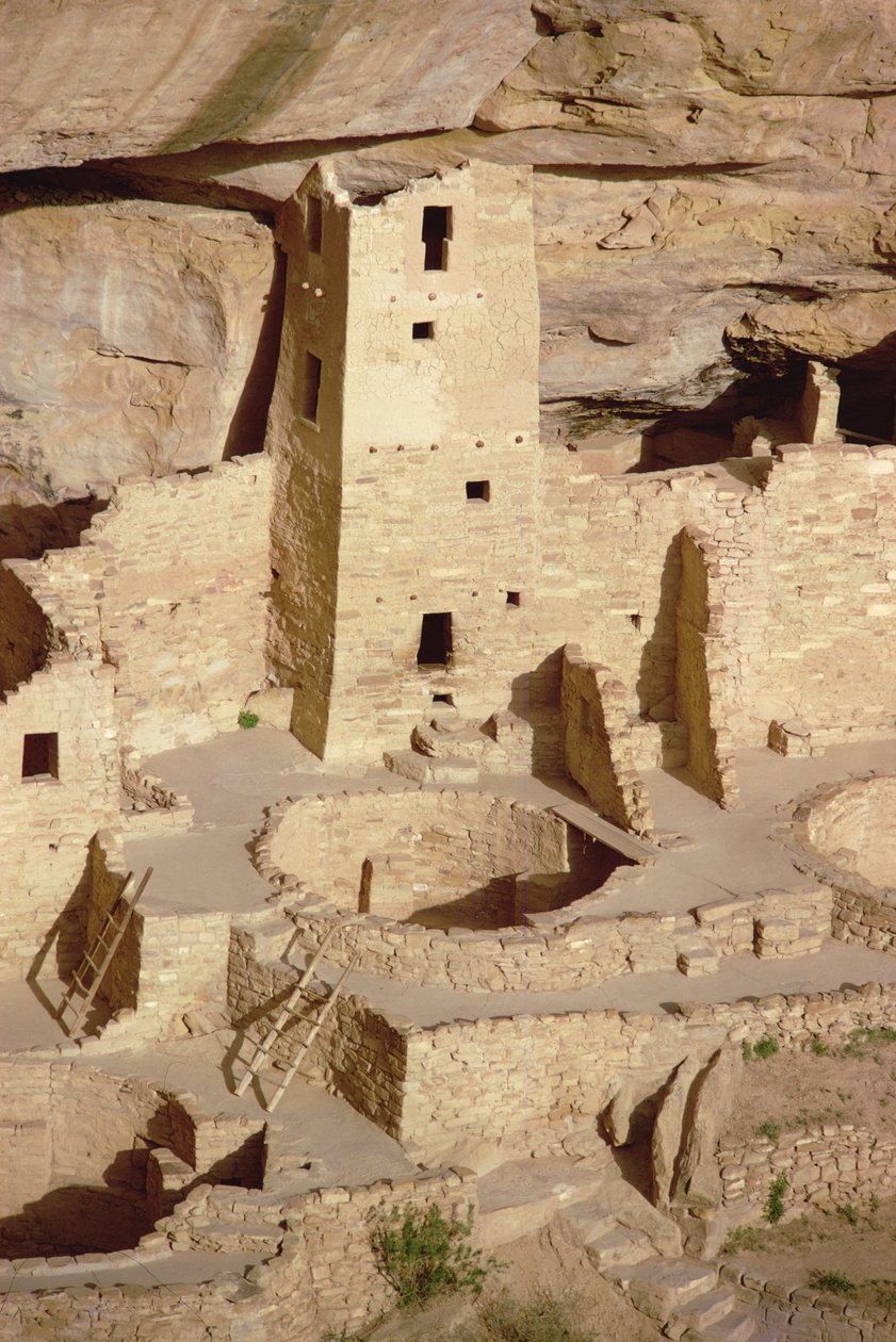 Vestiges des habitations troglodytes des Indiens Pueblo, construites entre le 11ème et le 14ème siècles - Unbekannt Unbekannt
