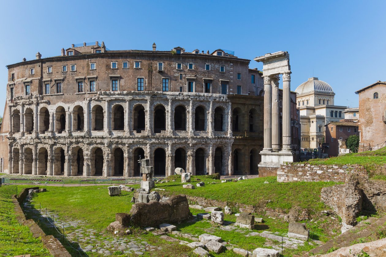 Rome, Italie. Théâtre de Marcellus et Temple d