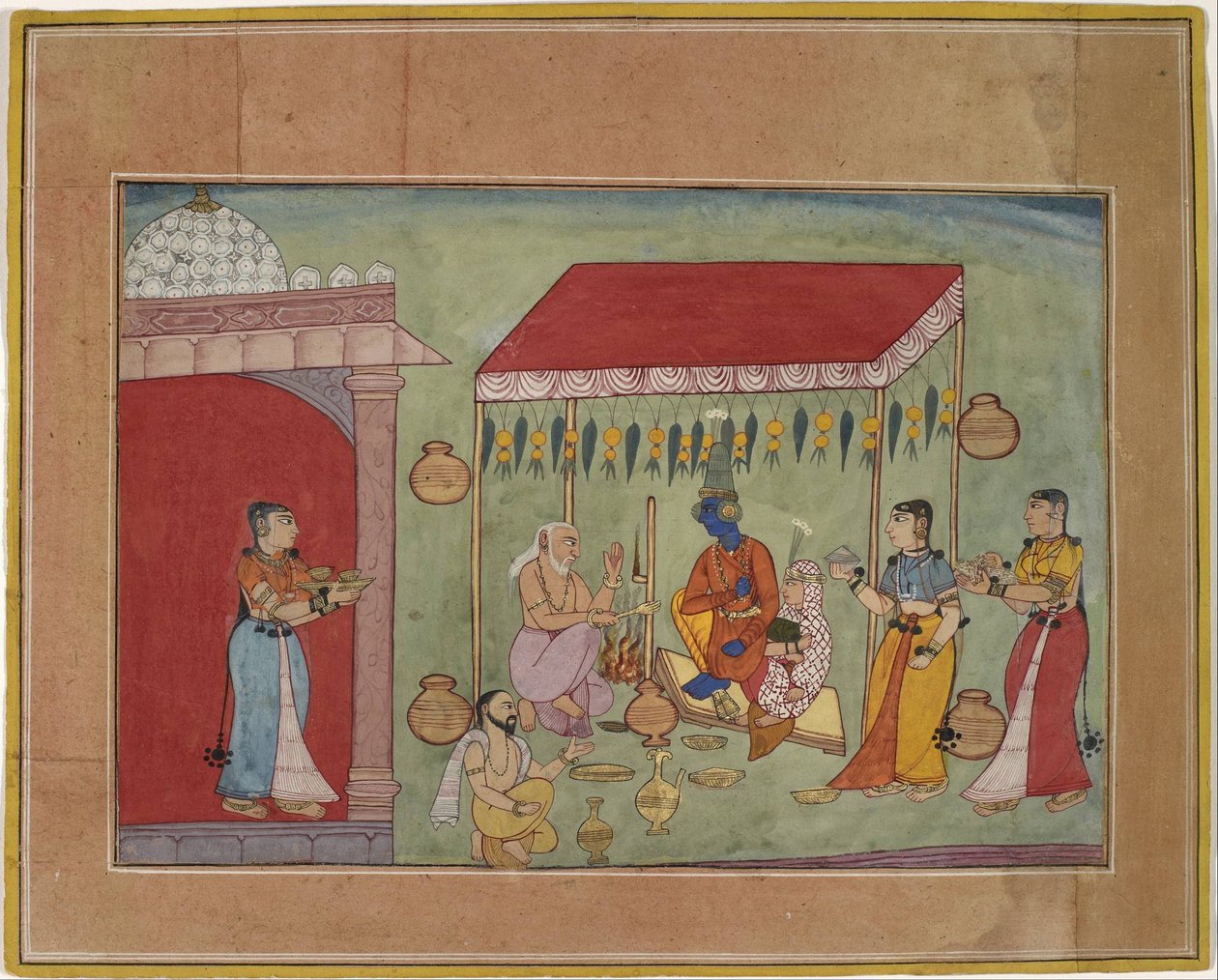 Le mariage de Krishna et Rukmini - Unbekannt Unbekannt