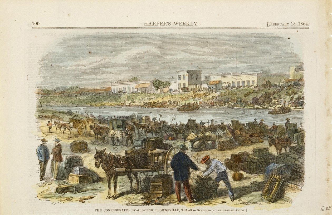 Les confédérés évacuant Brownsville, Texas - Unbekannt Unbekannt