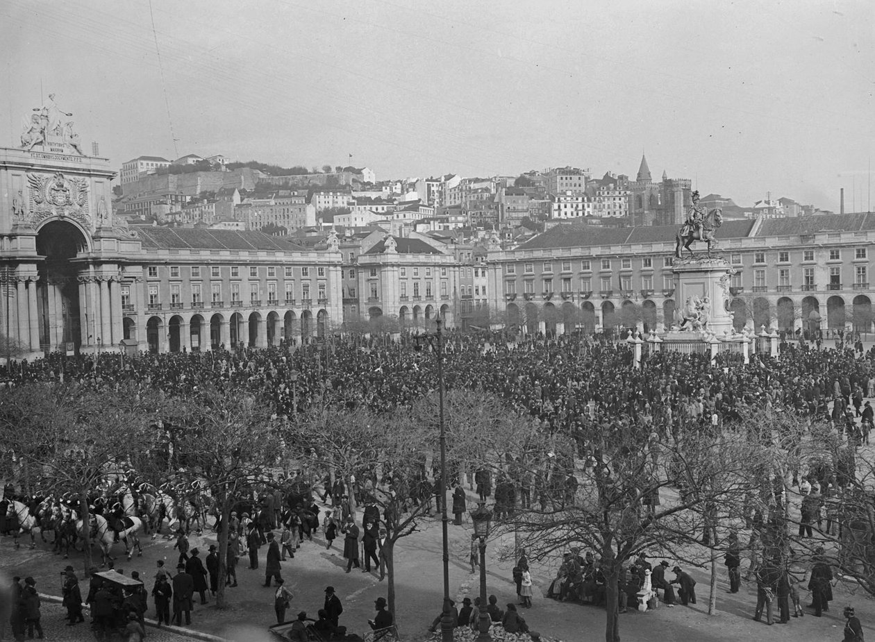 Célébrations de la victoire sur la Praça do Comércio, Lisbonne, 1918 - Unbekannt Unbekannt