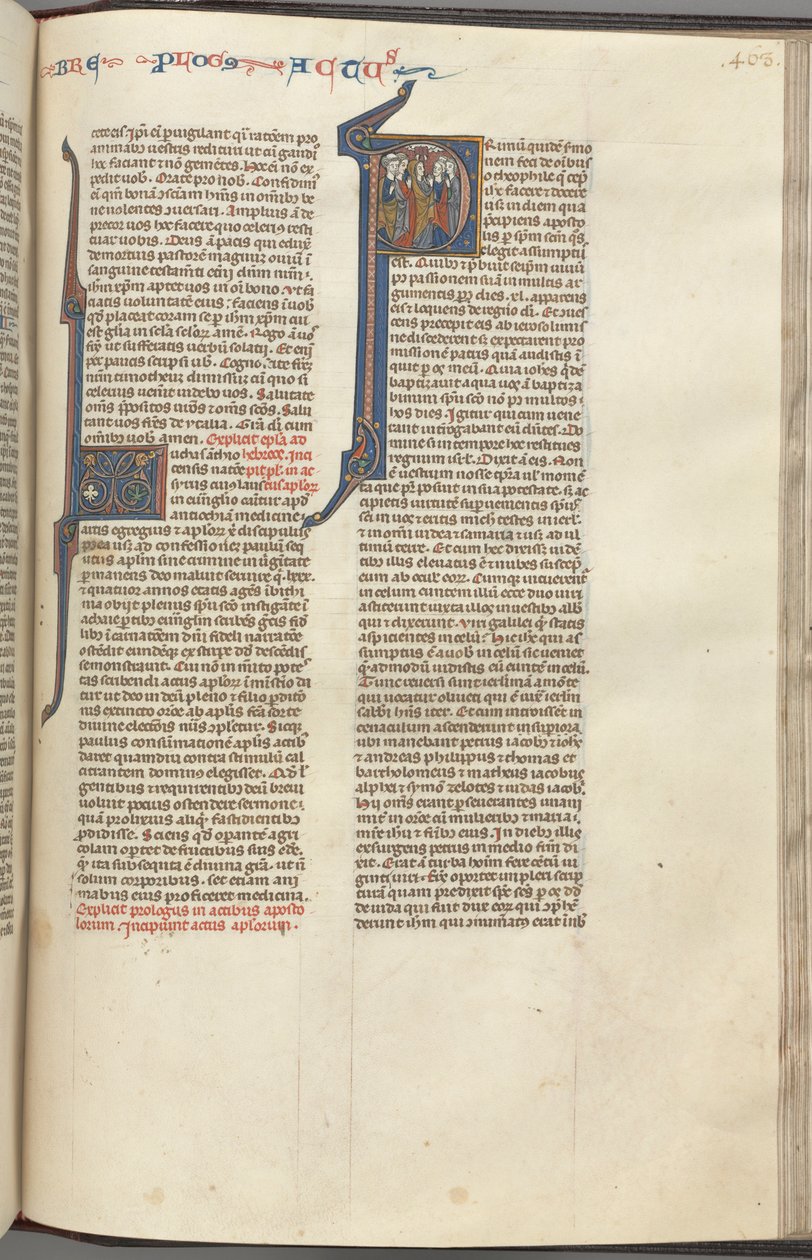 74. Fol. 463r, Actes, initiale historiée P, l