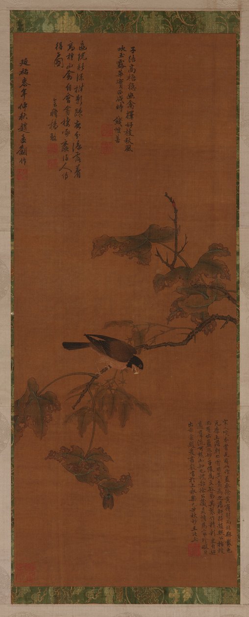 Un oiseau sur une branche feuillue, dynastie Ming, 16ème-17ème siècle - Unbekannt