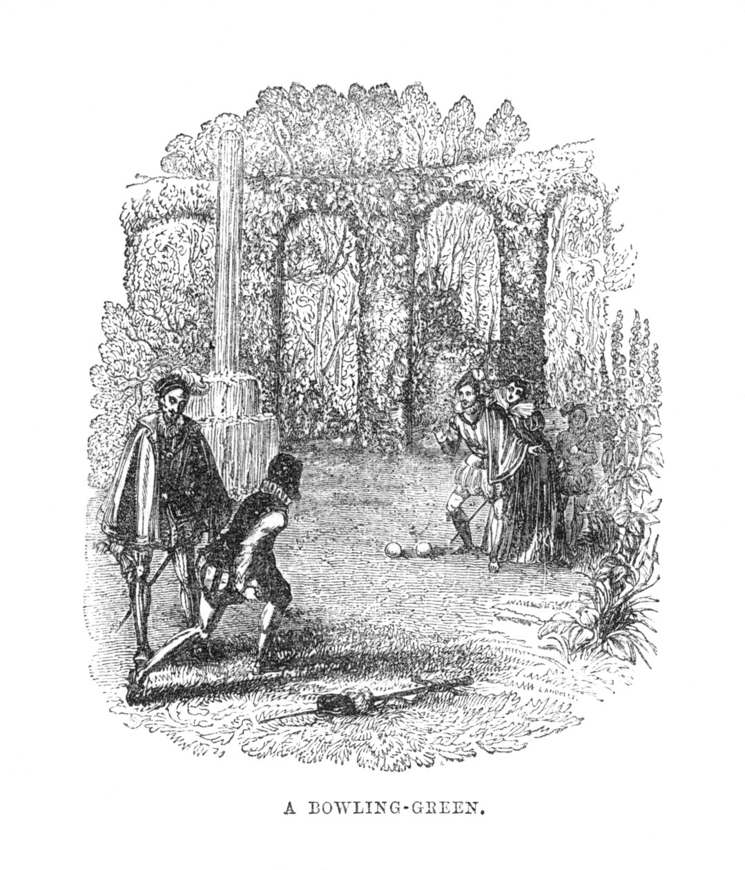 Un terrain de bowling, vers 1870 - Unbekannt