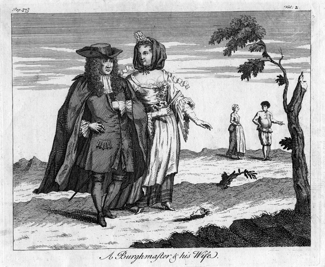 Un bourgmestre et sa femme, XVIIIe siècle - Unbekannt