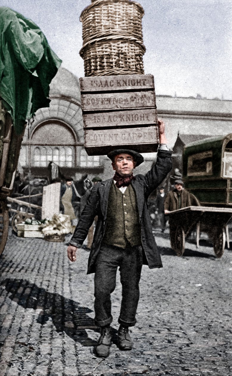 Un porteur de marché de Covent Garden, Londres, vers 1922 - Unbekannt
