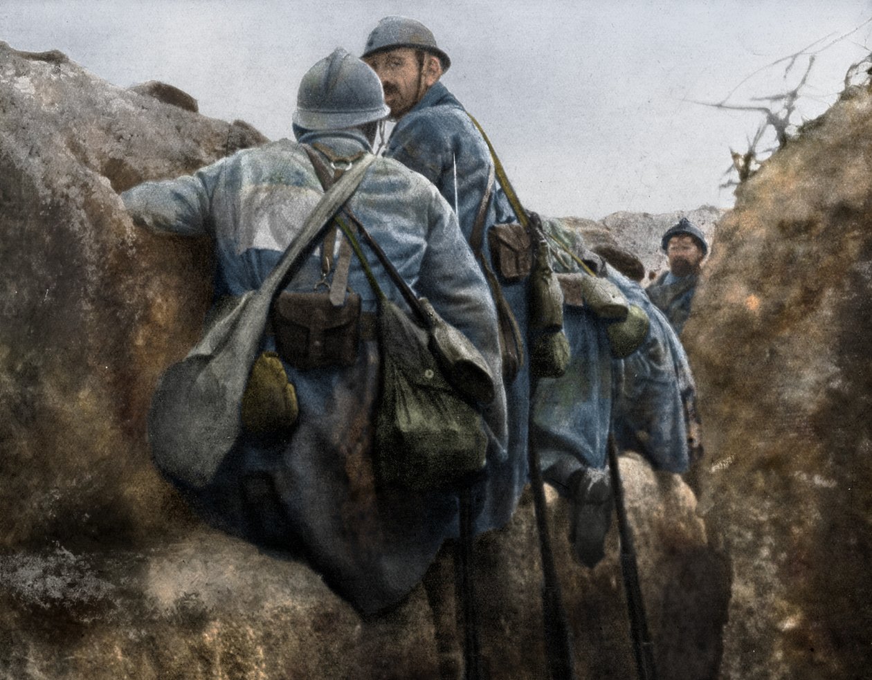 Une tranchée française avant une attaque, 2e Bataille de Champagne, France, 25 septembre 1915 - Unbekannt