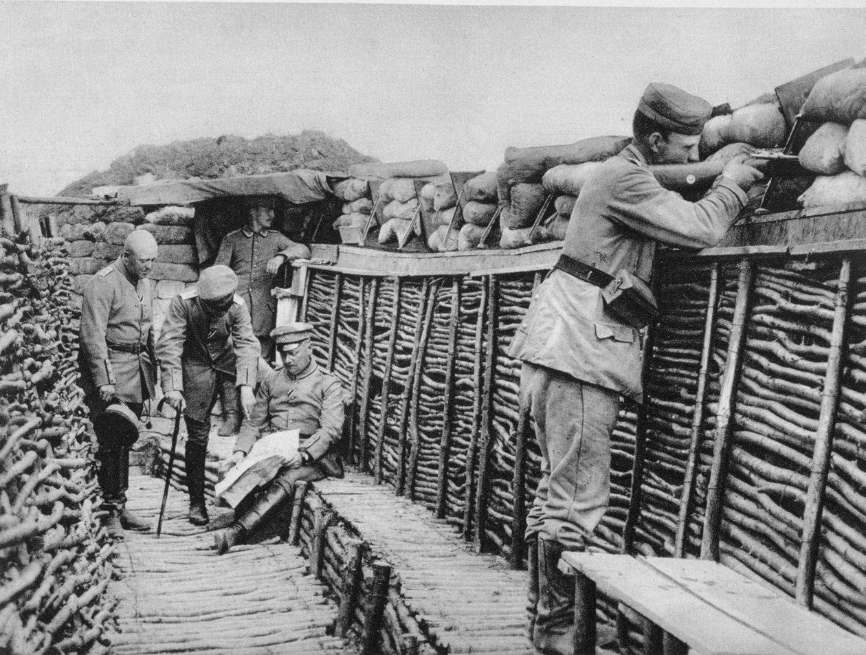 Une tranchée allemande, Première Guerre mondiale, 1915 - Unbekannt