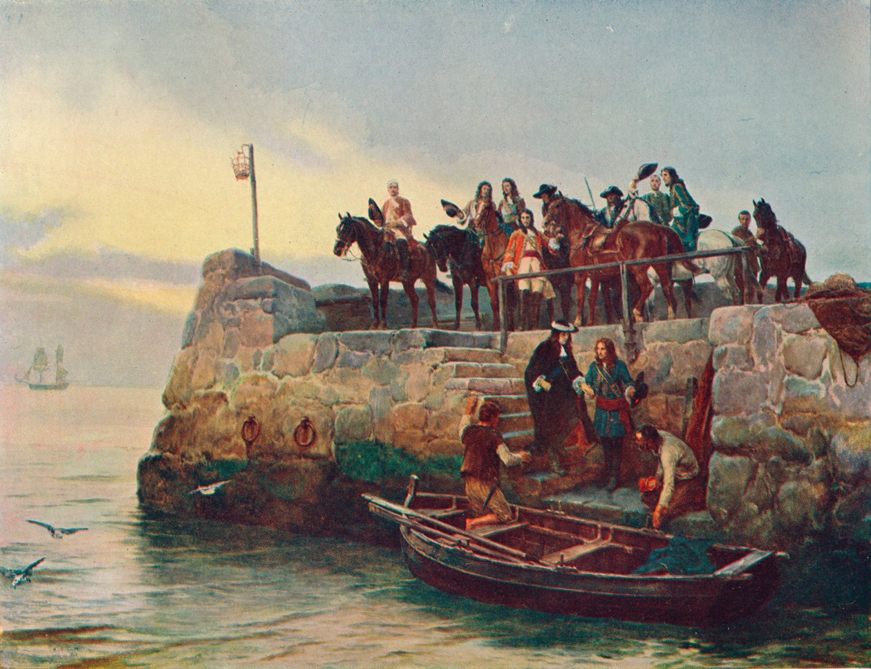 Une cause perdue : la fuite de Jacques II après la bataille de la Boyne, 1690, 1905 - Unbekannt