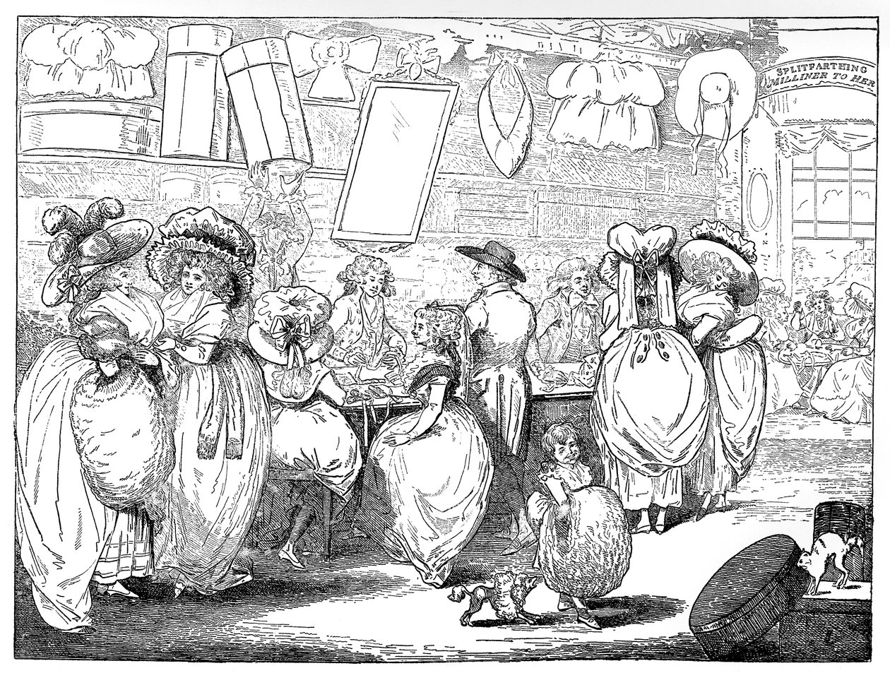 Une boutique de modiste, 1787 | Unbekannt | Estampe d'art