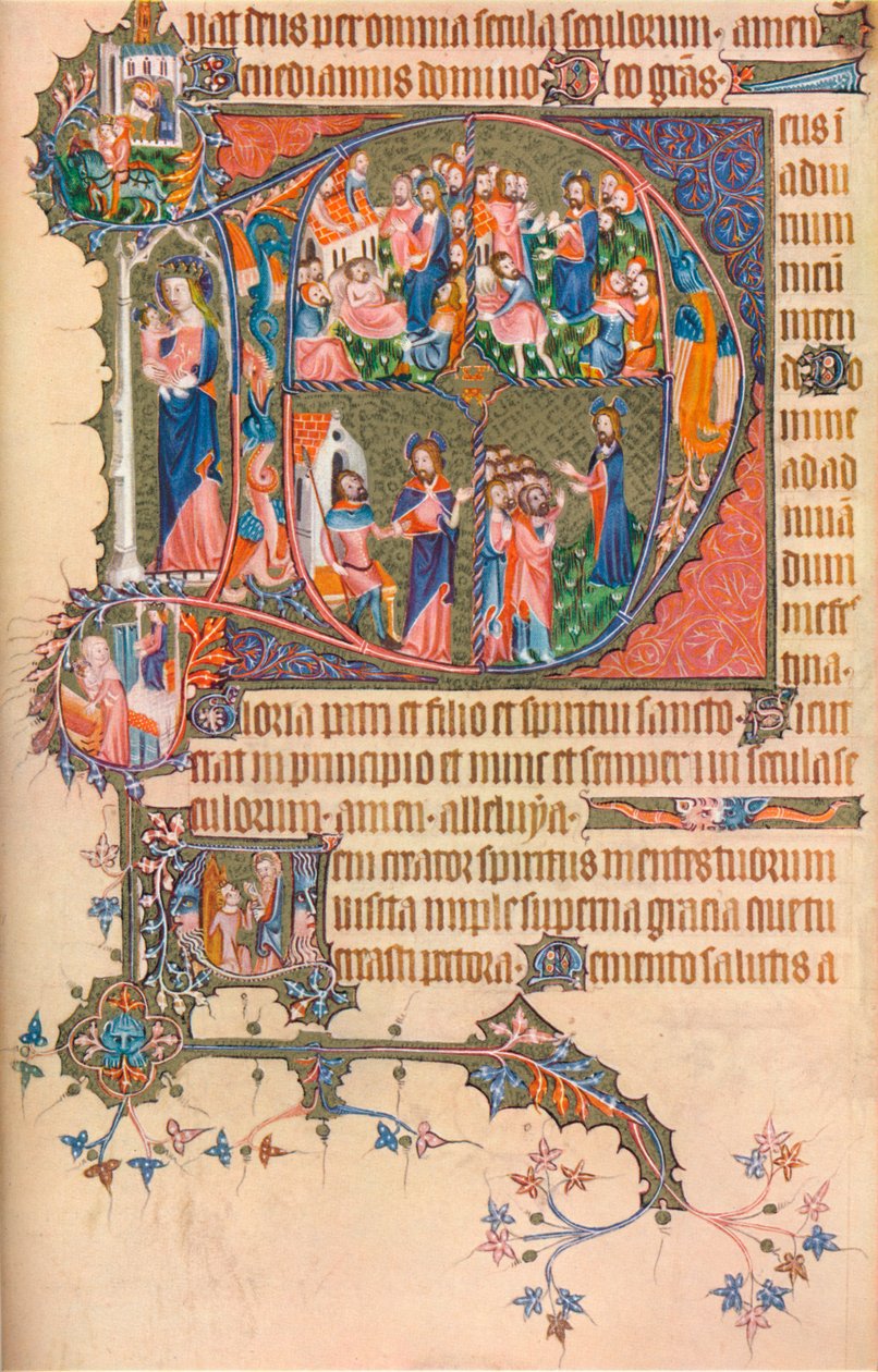 Une page du Psautier-Heures d