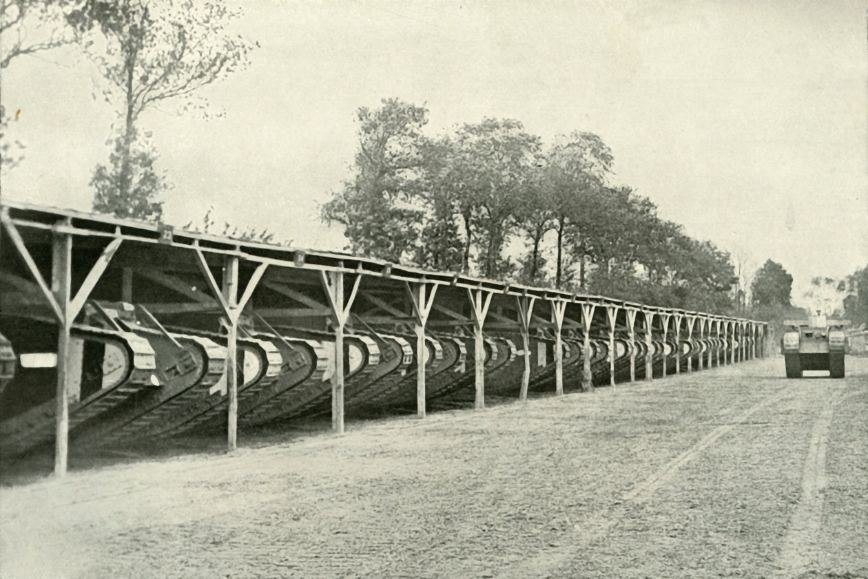 Un parc de chars britanniques juste derrière la ligne de front, 1919 - Unbekannt