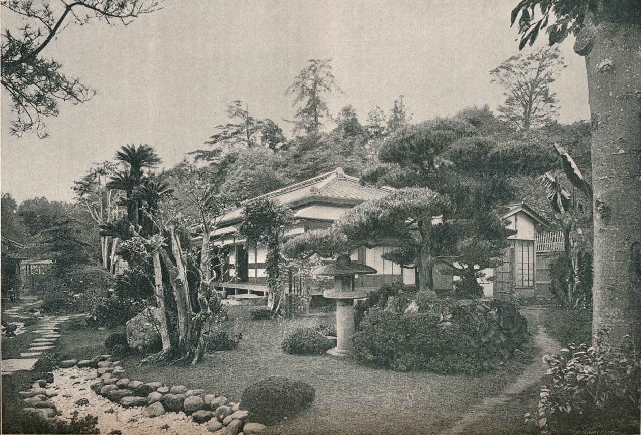 Un jardin privé à Yokohama, vers 1892 - Unbekannt