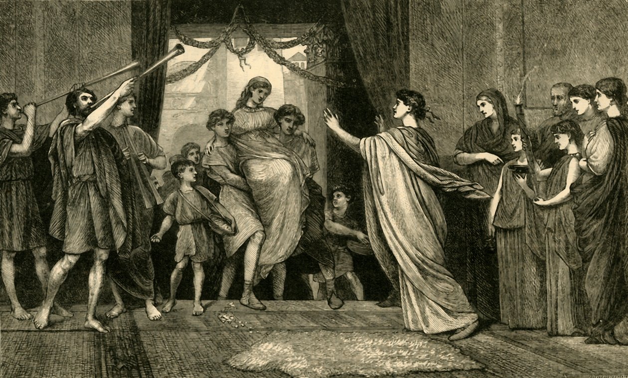 Un mariage romain. - Le retour de la mariée à la maison, 1881 - Unbekannt
