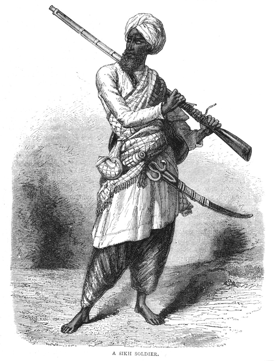 Un soldat sikh, vers 1880 - Unbekannt