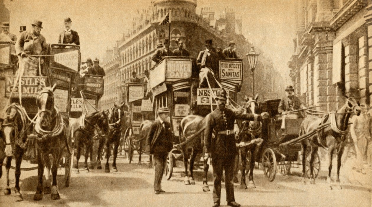 Un embouteillage en 1900 - Une scène devant le Mansion House, 1933 - Unbekannt