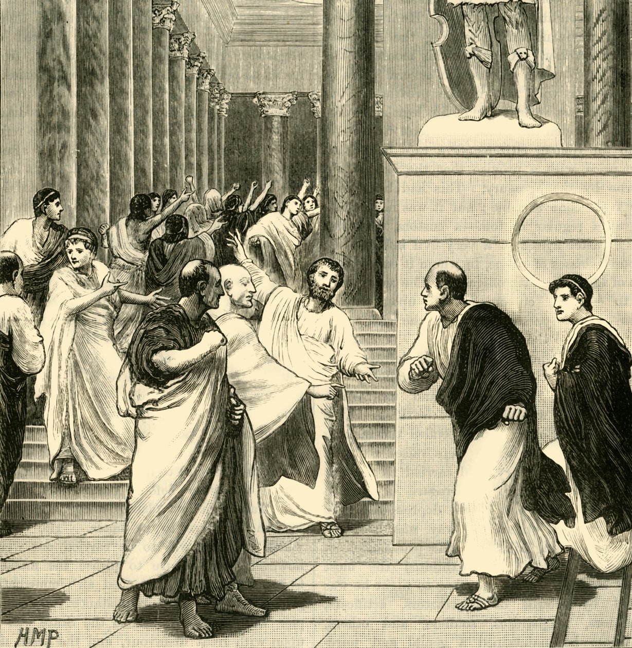 Une émeute au Forum de Rome, 1890 - Unbekannt