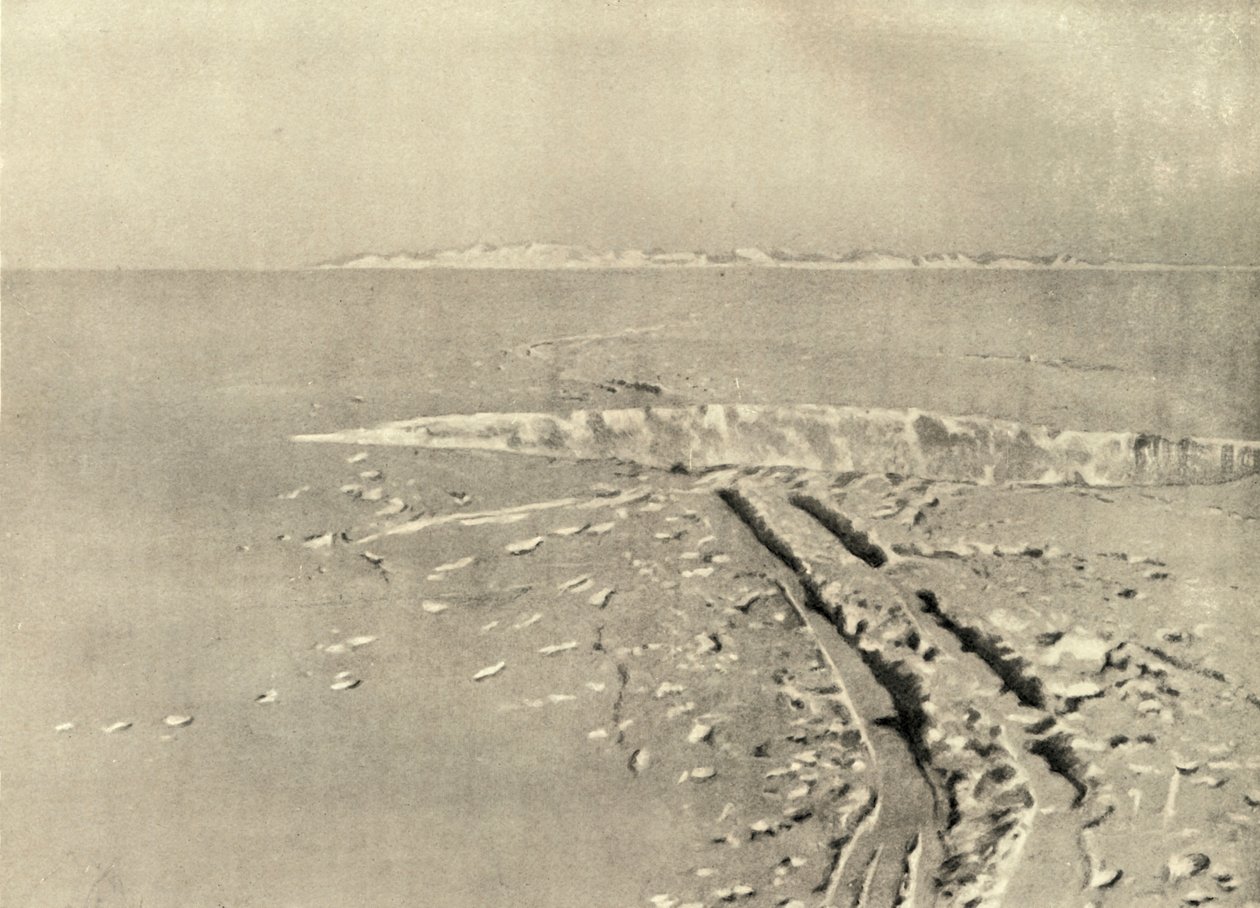 Une crevasse typique sur une surface plane, vers 1908, 1909 - Unbekannt