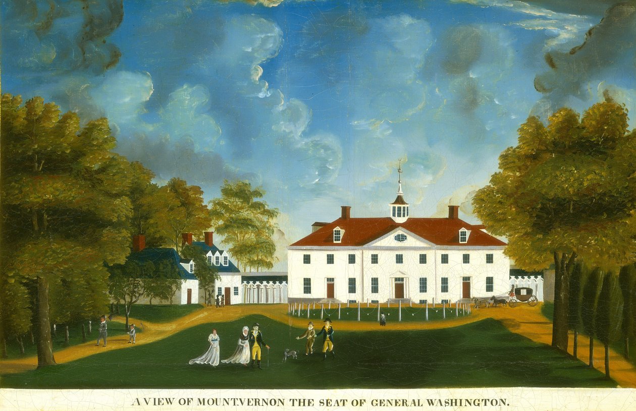 Vue du mont Vernon, 1792 ou après - Unbekannt