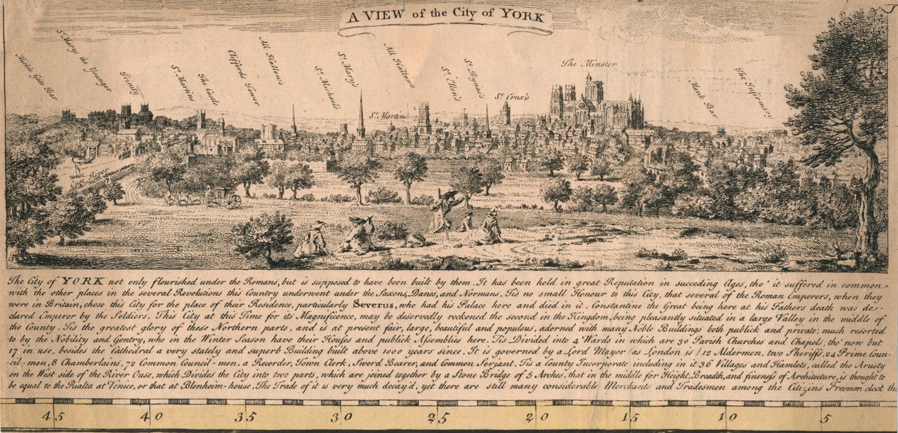 Vue de la ville de York, vers 1770 - Unbekannt