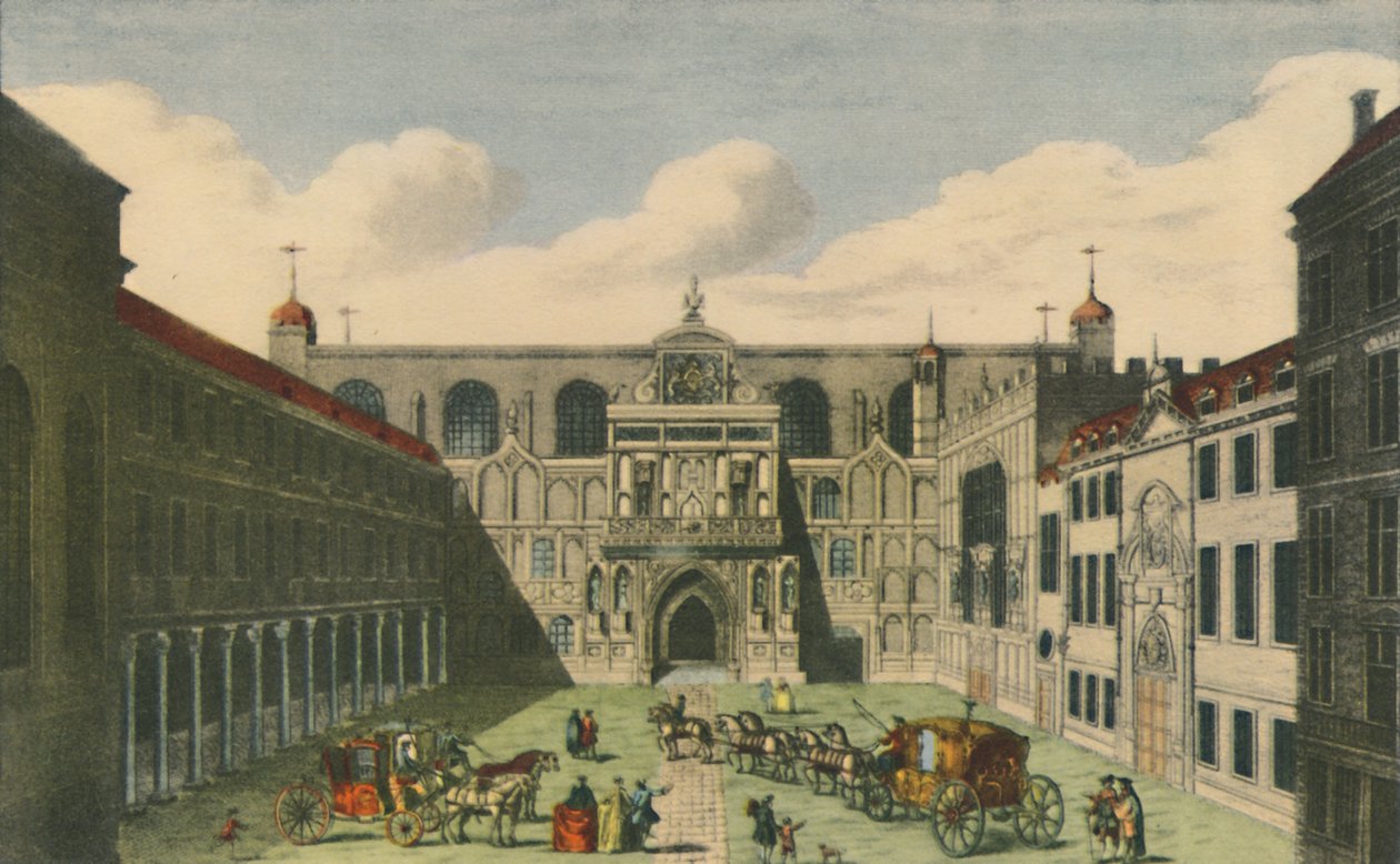 Vue de la Guildhall de la ville de Londres, vers 1750, début du 19ème siècle, 1948 - Unbekannt