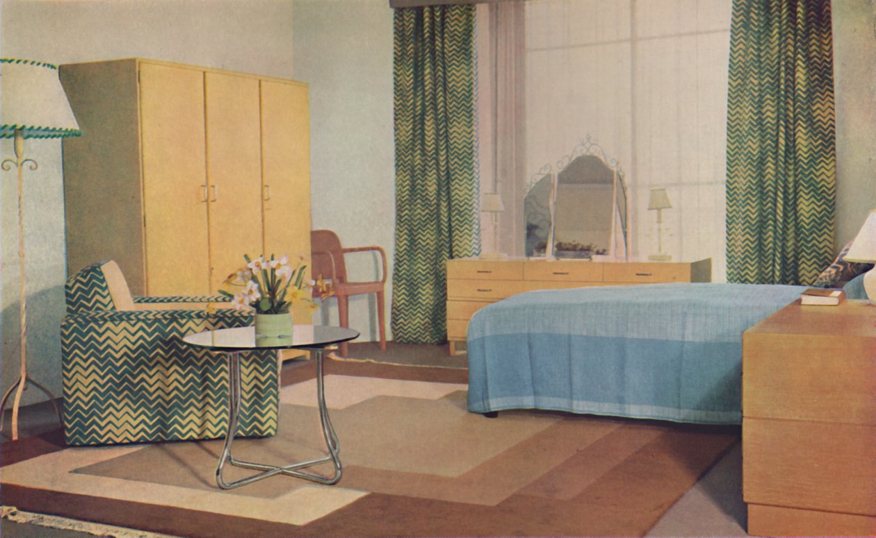 Une chambre conçue par Miss P. E. Humphries, 1936 - Unbekannt