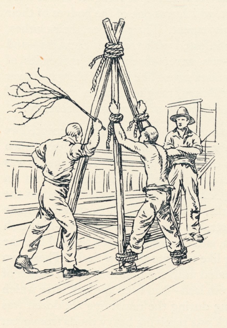 Un condamné fouetté avec un chat à neuf queues, 1834, 1984 - Unbekannt
