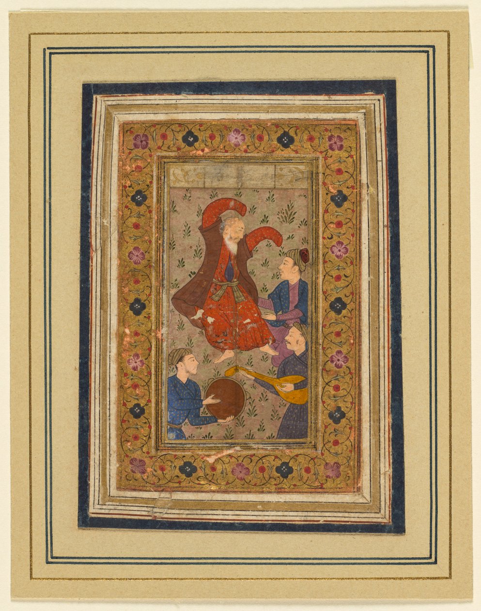 Un derviche dansant et trois musiciens persans, 1555-1591, 1637 - Unbekannt