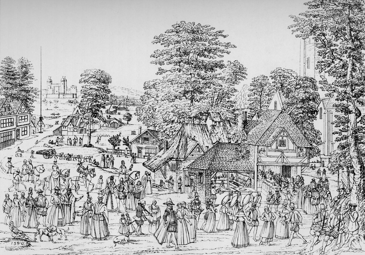 Une fête à Horselydown, Southwark, en 1590, 1904 - Unbekannt