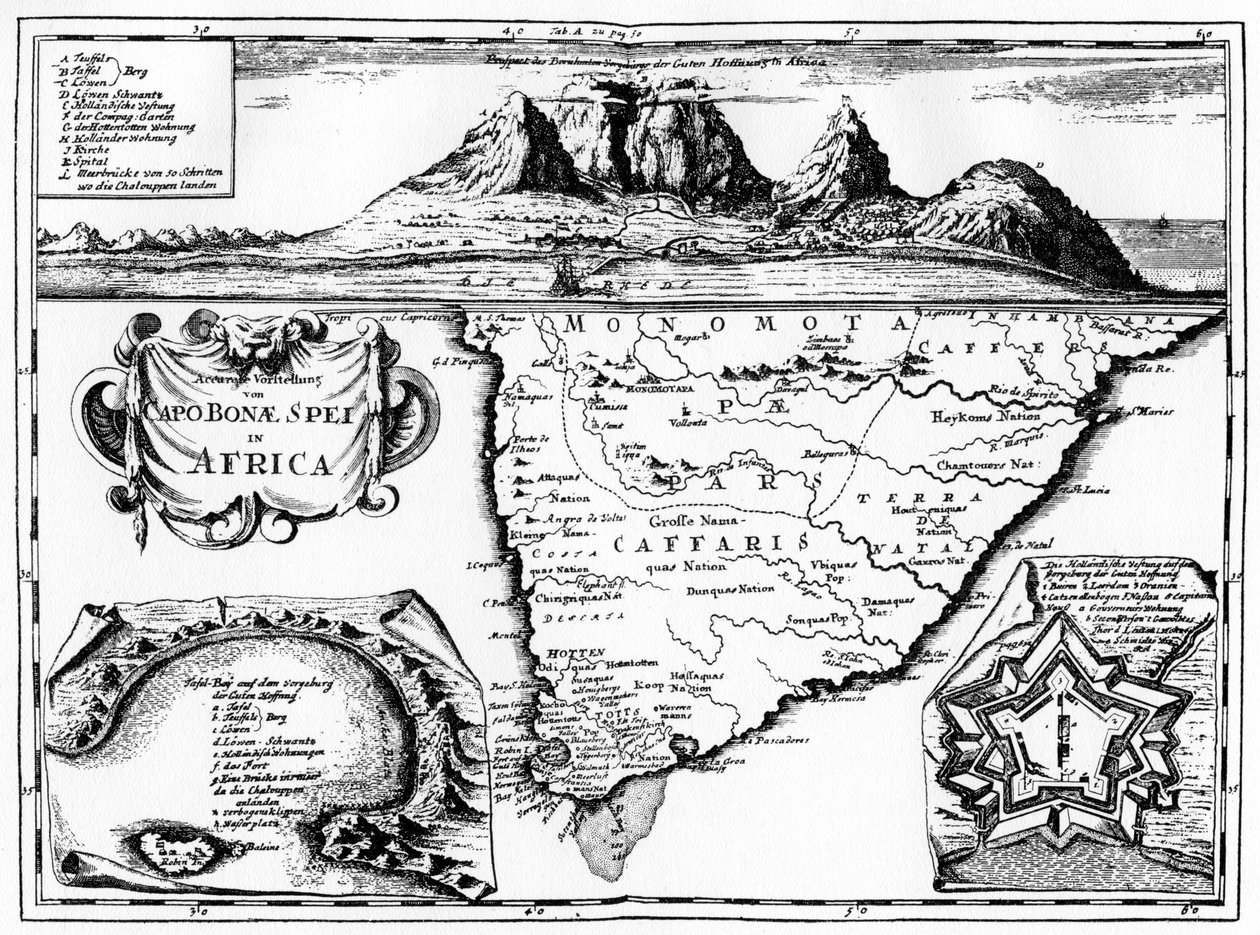 Carte du Cap de Bonne-Espérance, Afrique du Sud, 1719 - Unbekannt