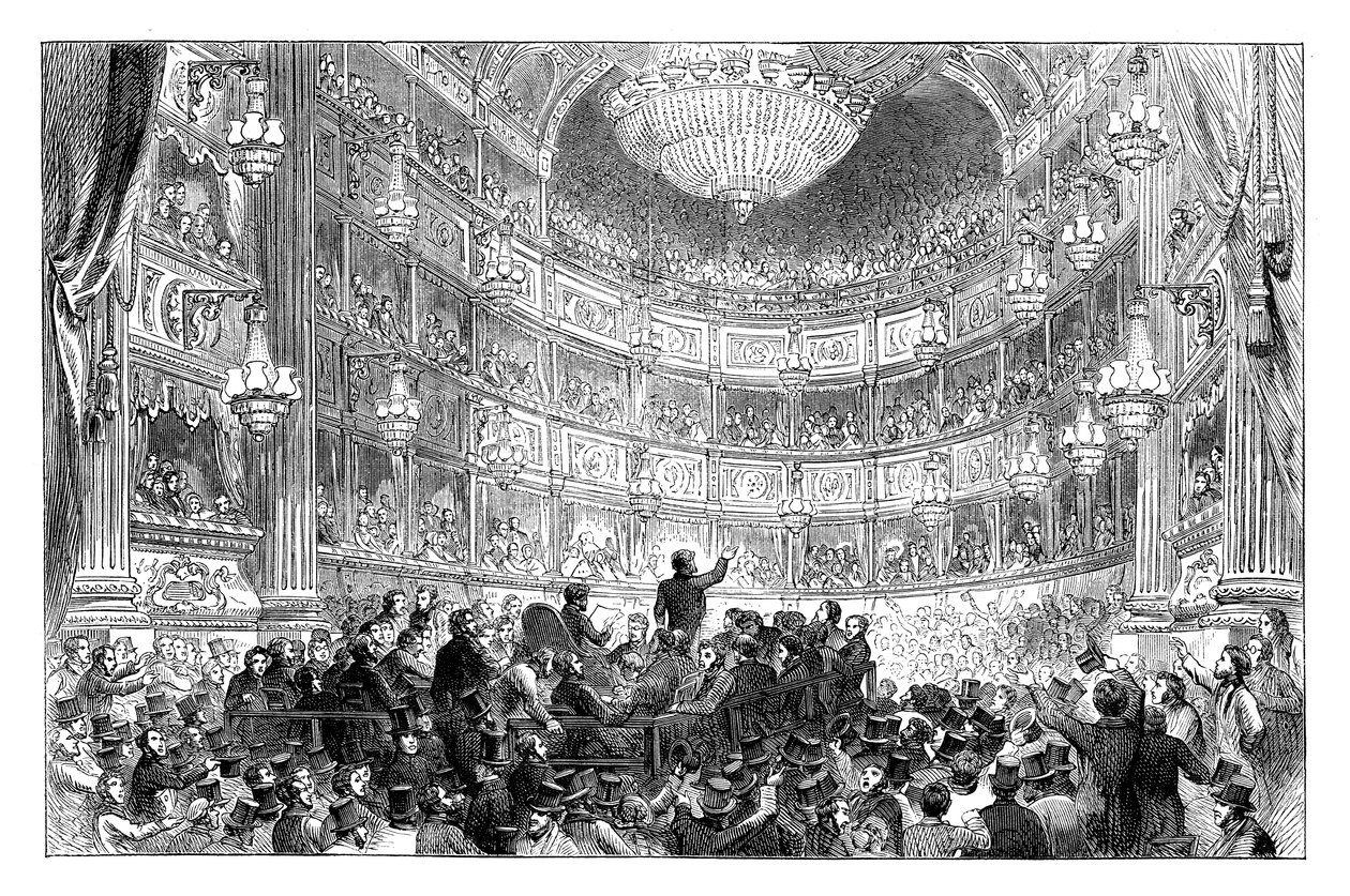 Réunion de la Ligue Anti-Corn Law au théâtre de Drury Lane, Londres, 1838 vers 1895 - Unbekannt