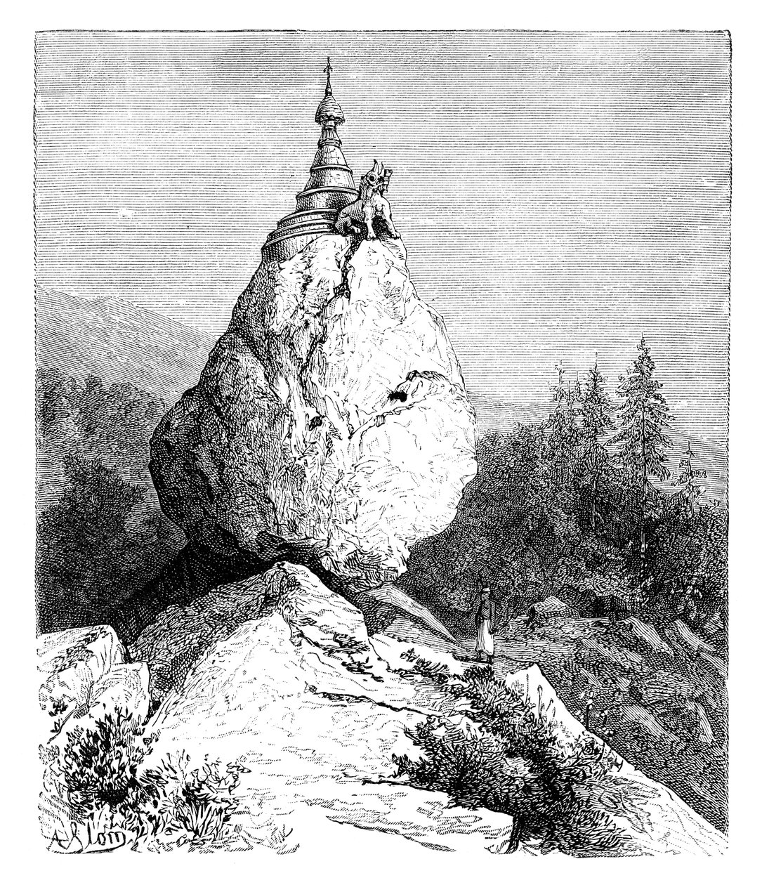 Une pagode au sommet d