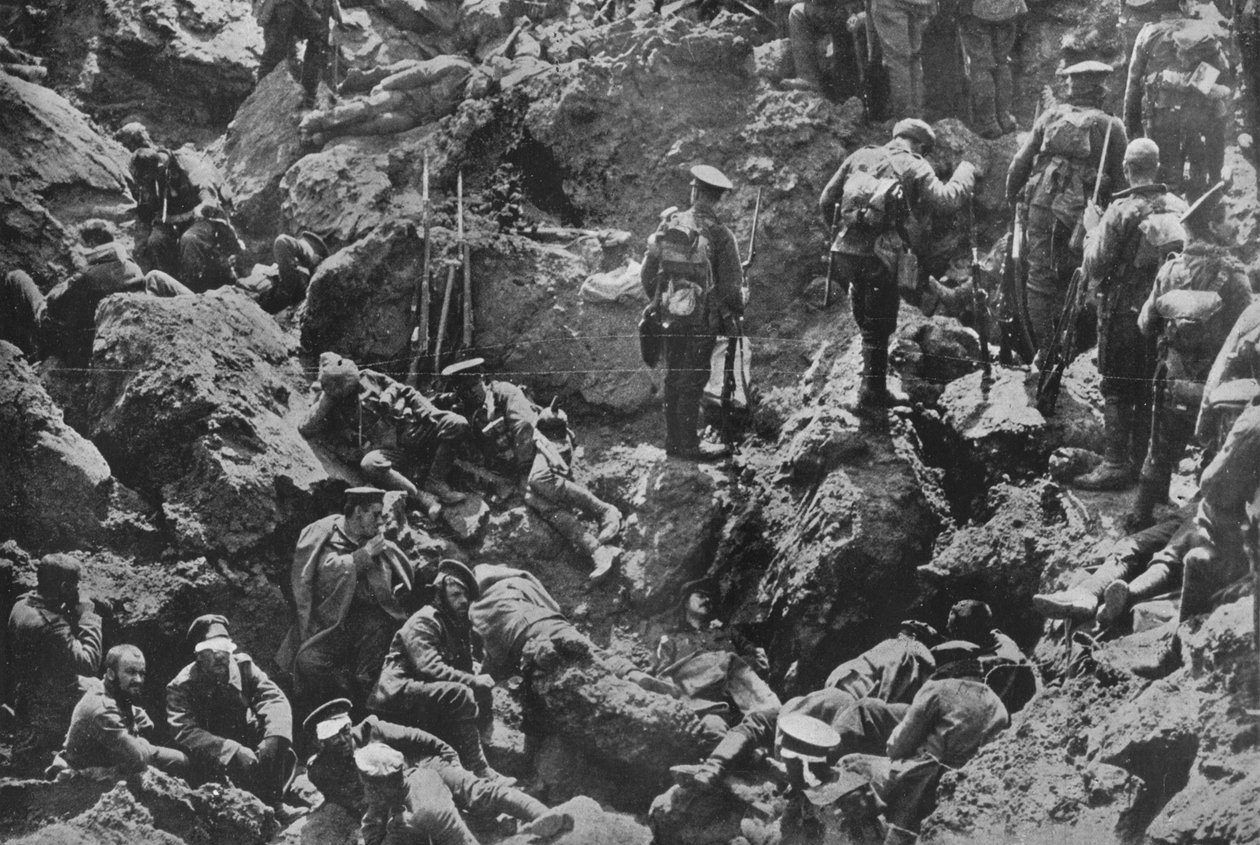 Une photographie de guerre remarquable, minée et capturée par les Britanniques, 1915 - Unbekannt