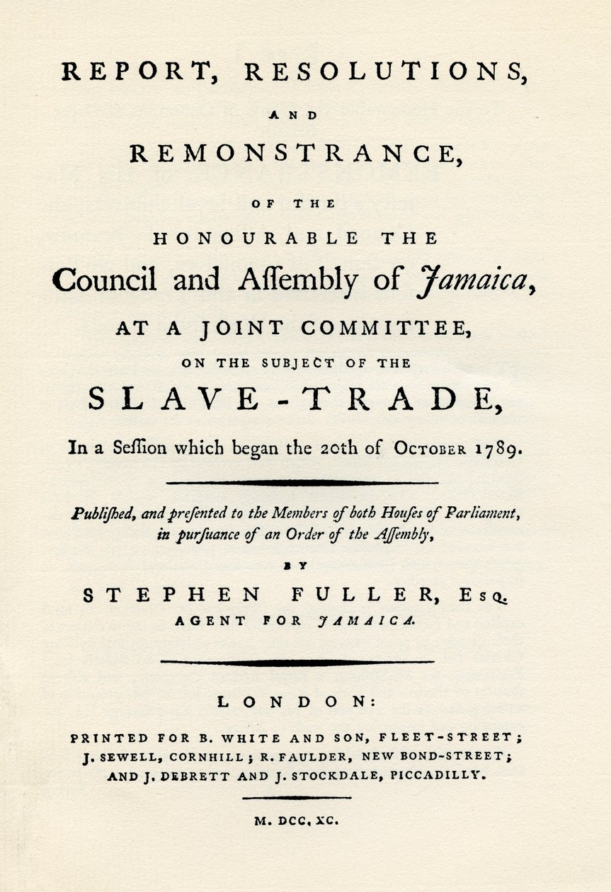 Une remontrance sur le sujet de la traite des esclaves, 1789 - Unbekannt