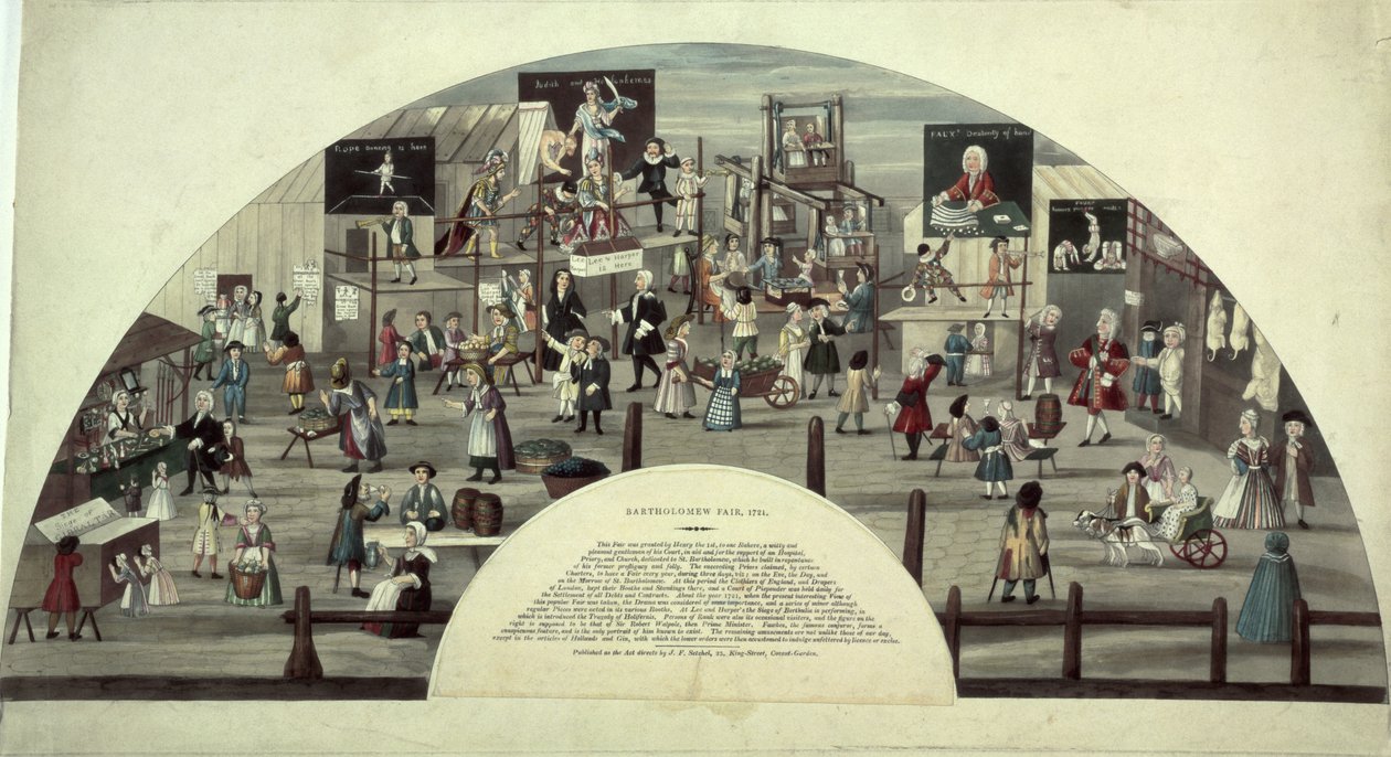 Une scène de la foire de Bartholomew, 18ème siècle - Unbekannt