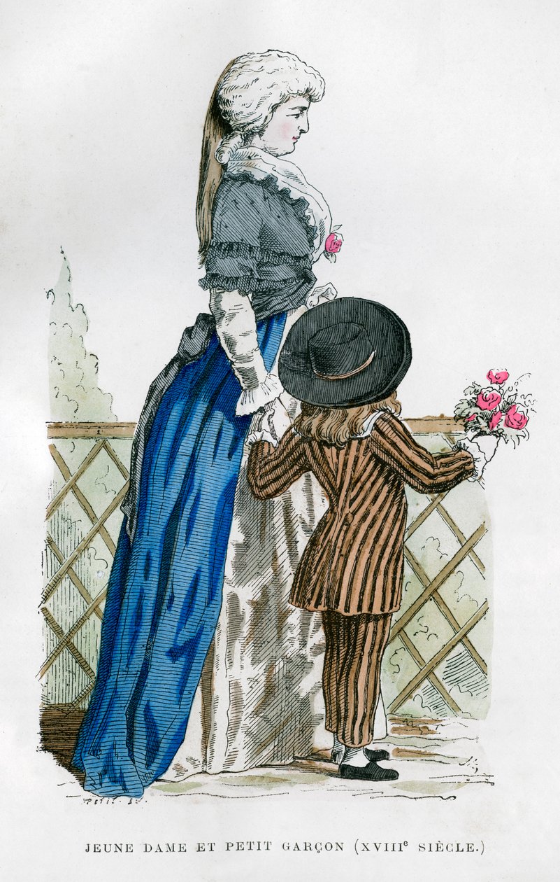 Jeune fille et garçon, XVIIIe siècle 1882-1884 - Unbekannt