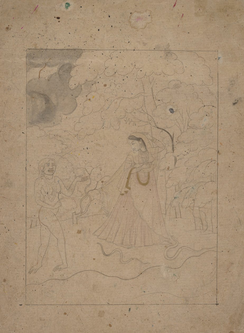 Abhisarika Nayika héroïne bravant la nuit - Unbekannt